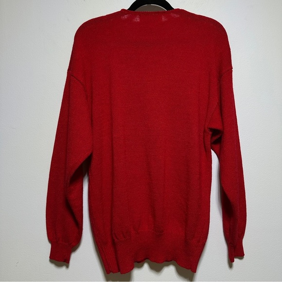 Franco Valeri | Vintage 80s Beaded Red Sweater - Picture 7 of 7